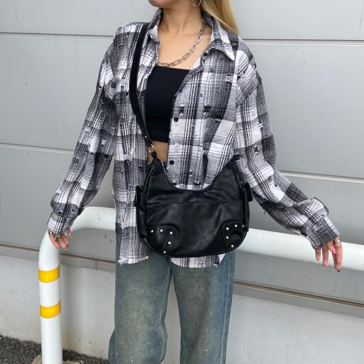 合成皮革スタッズ2WAYバッグ | non-hedge  | 詳細画像14 