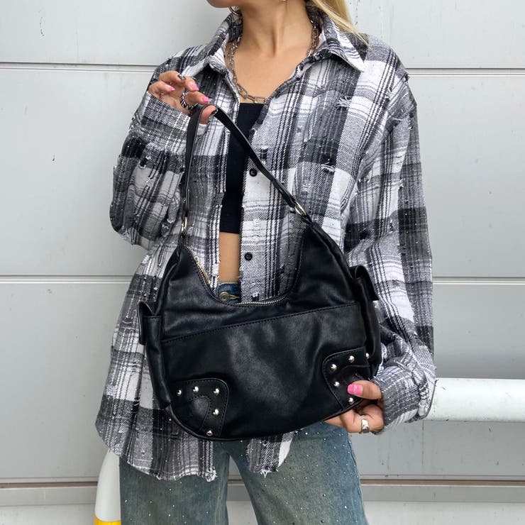 合成皮革スタッズ2WAYバッグ | non-hedge  | 詳細画像16 