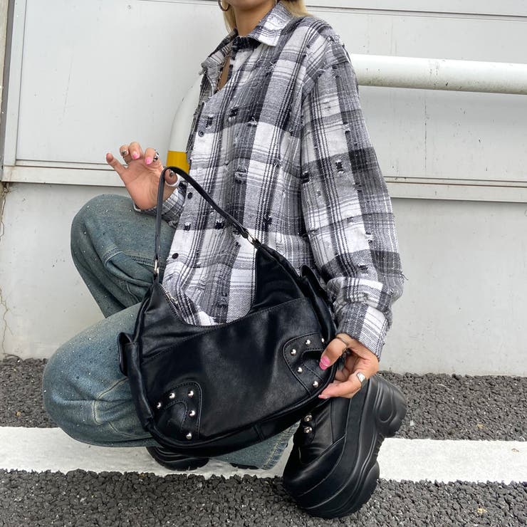 合成皮革スタッズ2WAYバッグ | non-hedge  | 詳細画像17 