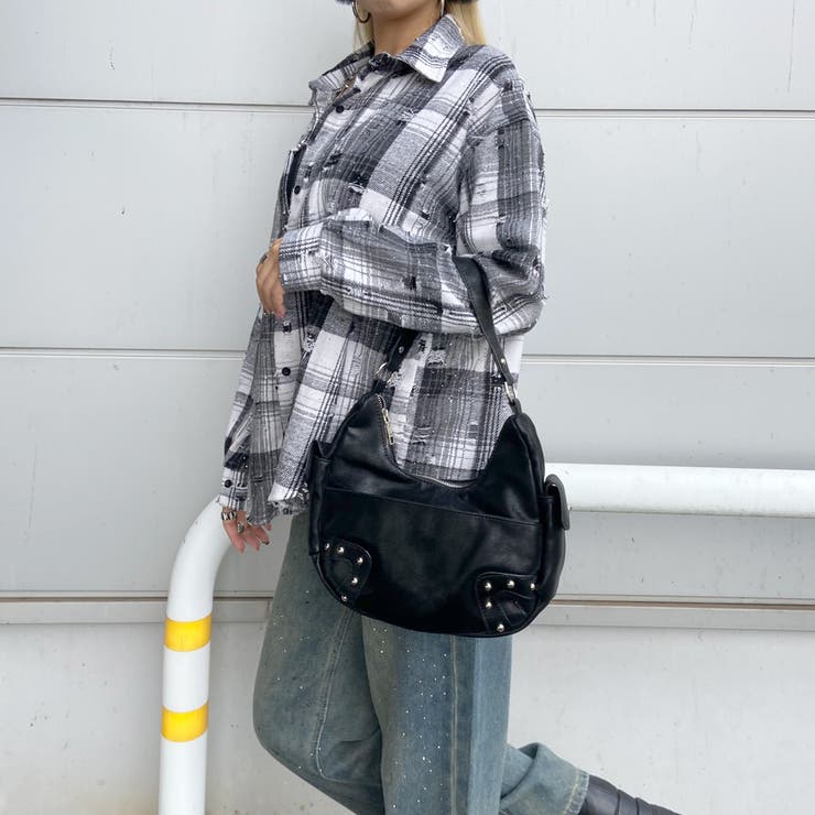 合成皮革スタッズ2WAYバッグ | non-hedge  | 詳細画像18 