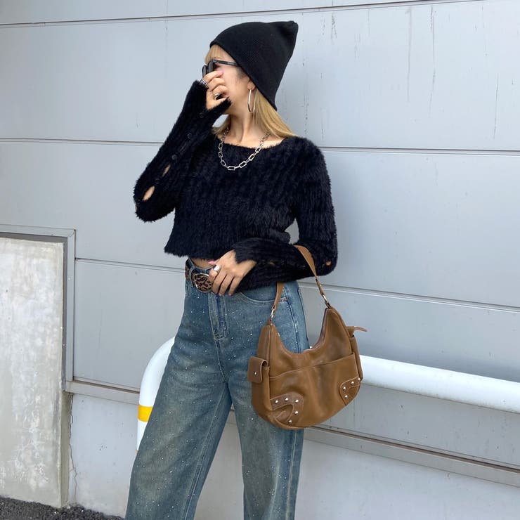 合成皮革スタッズ2WAYバッグ | non-hedge  | 詳細画像3 