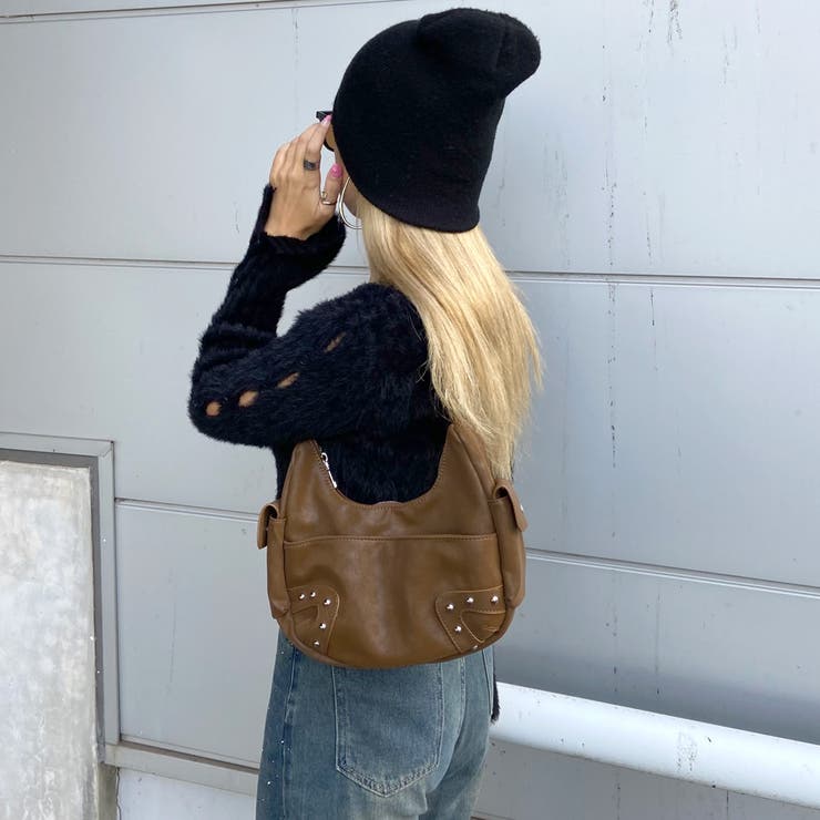 合成皮革スタッズ2WAYバッグ | non-hedge  | 詳細画像5 