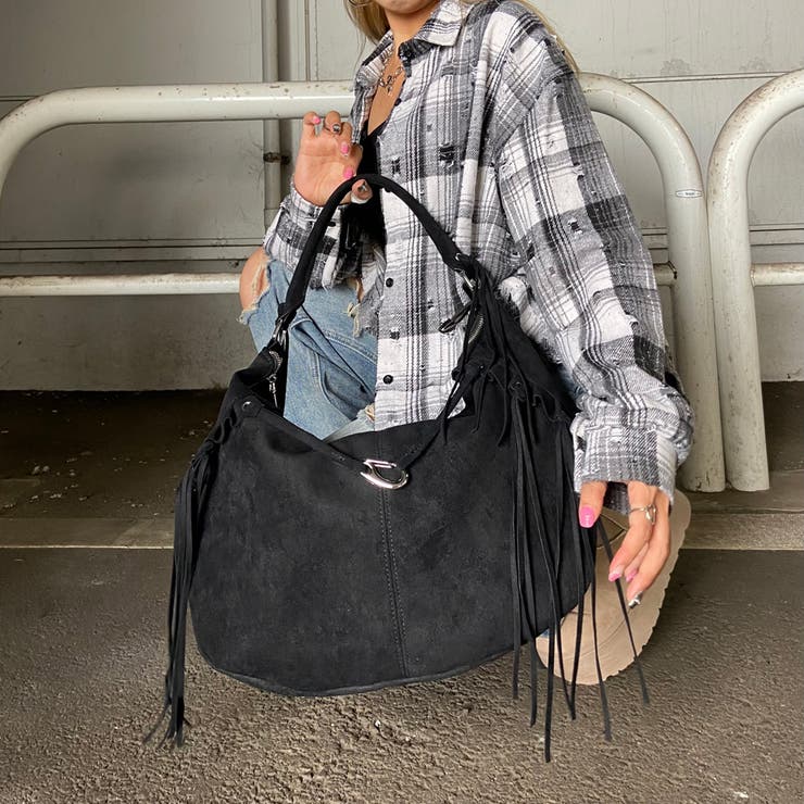 フェイクスウェードフリンジバッグ | non-hedge  | 詳細画像16 