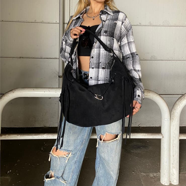 フェイクスウェードフリンジバッグ | non-hedge  | 詳細画像9 