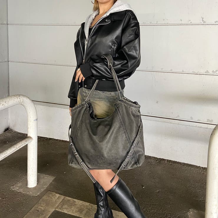 ソフト合成皮革ムラトートバッグ | non-hedge  | 詳細画像20 