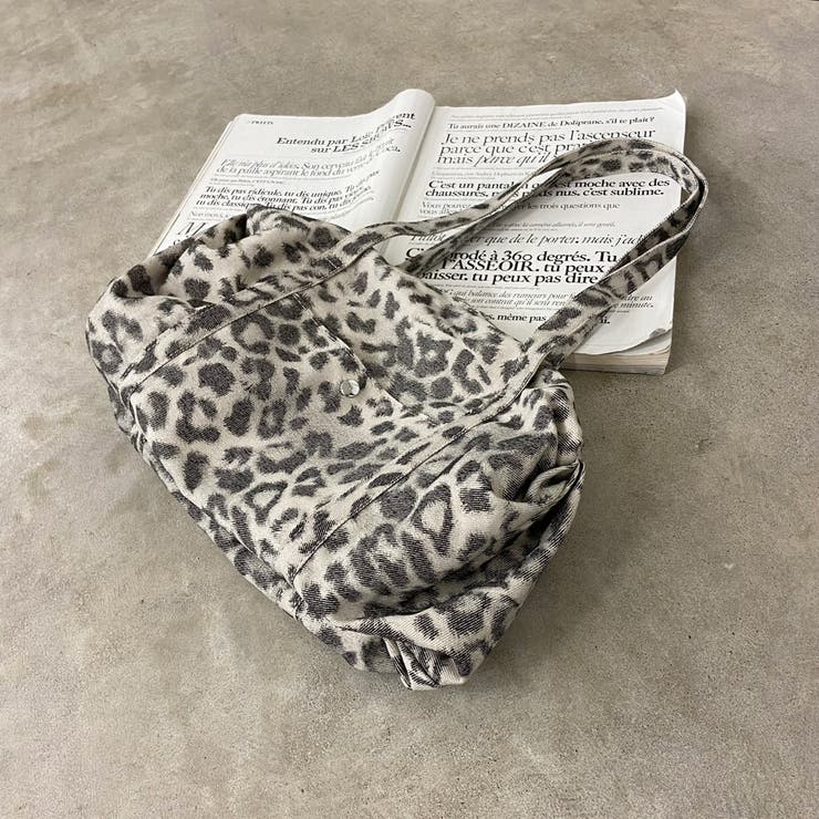 グレー | ヒョウ柄ボストンバッグ | non-hedge 