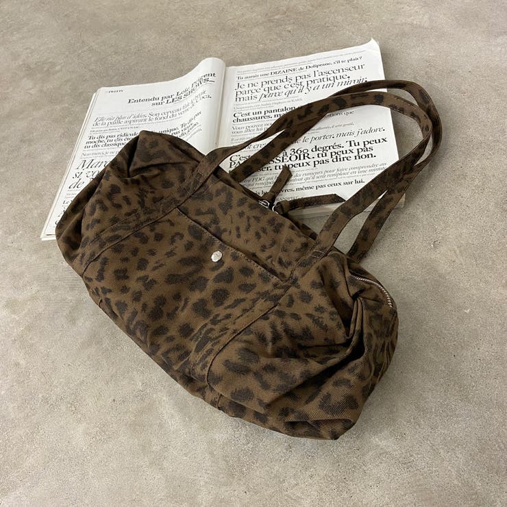 ブラウン | ヒョウ柄ボストンバッグ | non-hedge 