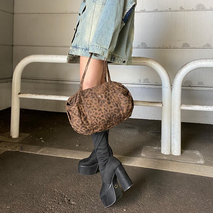 ヒョウ柄ボストンバッグ | non-hedge  | 詳細画像3 