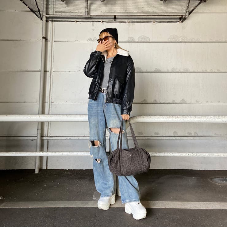 ヒョウ柄ボストンバッグ | non-hedge  | 詳細画像9 