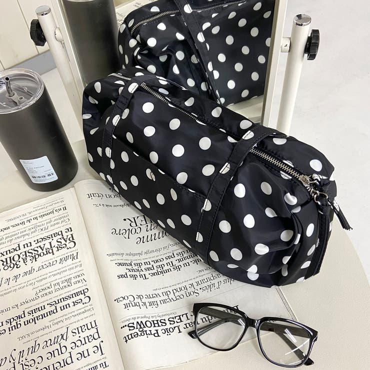 ブラック | ドットボストンバッグ | non-hedge 