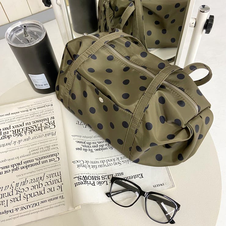 カーキ | ドットボストンバッグ | non-hedge 