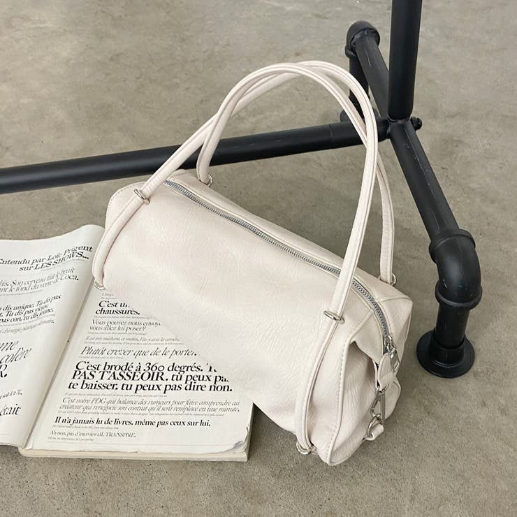 アイボリー | スクエア2WAYボストンバッグ | non-hedge 