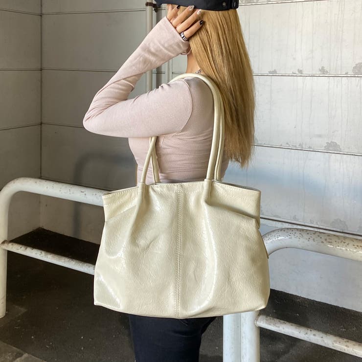 合成皮革サイドドロストトートバッグ | non-hedge  | 詳細画像11 