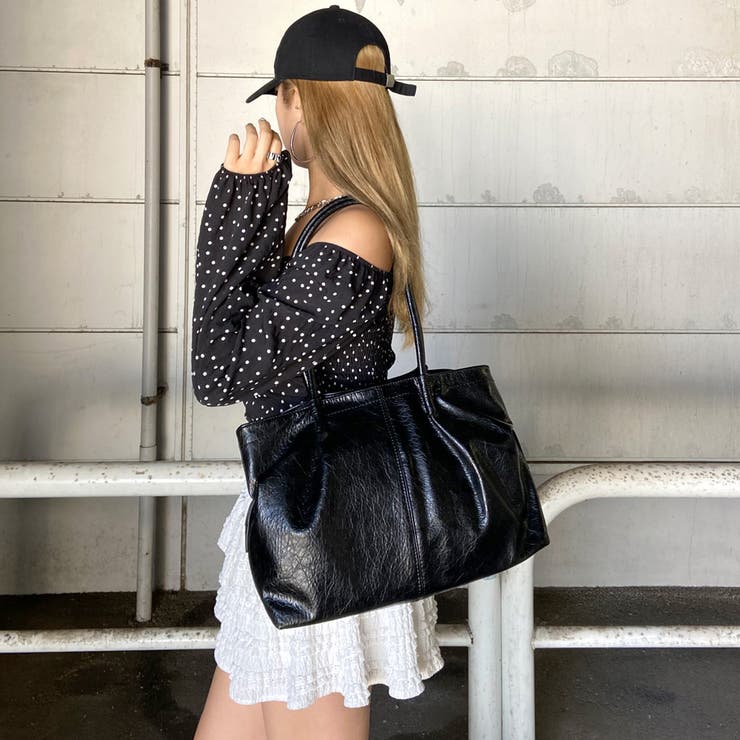 合成皮革サイドドロストトートバッグ | non-hedge  | 詳細画像16 