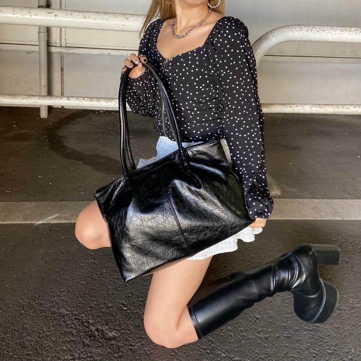 合成皮革サイドドロストトートバッグ | non-hedge  | 詳細画像17 