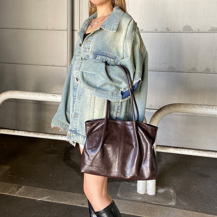 合成皮革サイドドロストトートバッグ | non-hedge  | 詳細画像20 