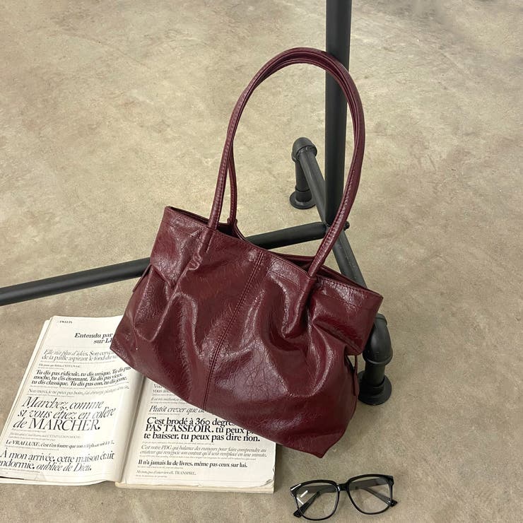 ボルドー | 合成皮革サイドドロストトートバッグ | non-hedge 