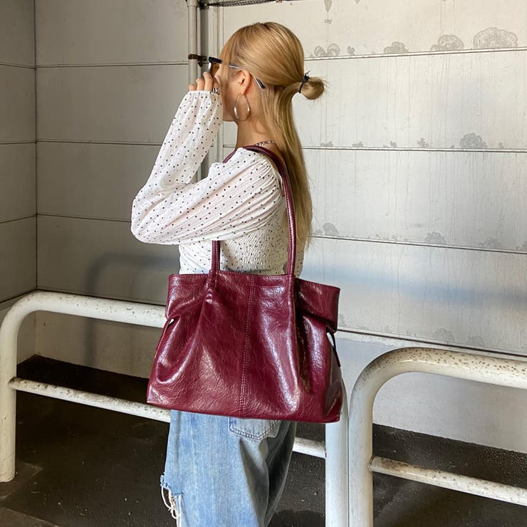 合成皮革サイドドロストトートバッグ | non-hedge  | 詳細画像5 