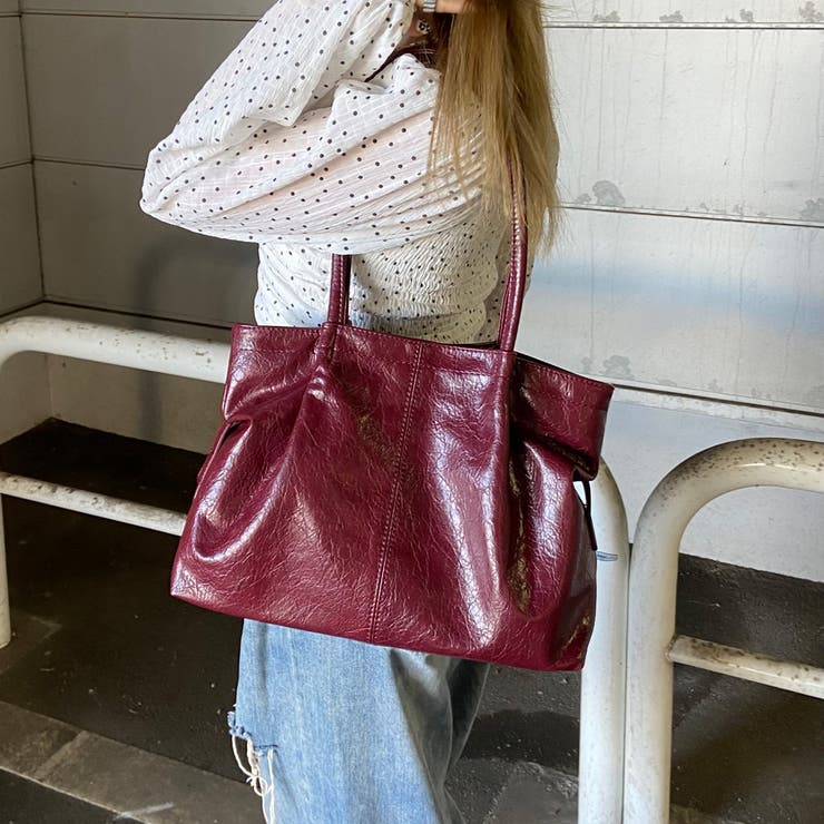 合成皮革サイドドロストトートバッグ | non-hedge  | 詳細画像6 