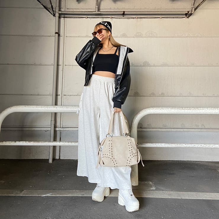 合成皮革スタッズボストンバッグ | non-hedge  | 詳細画像10 