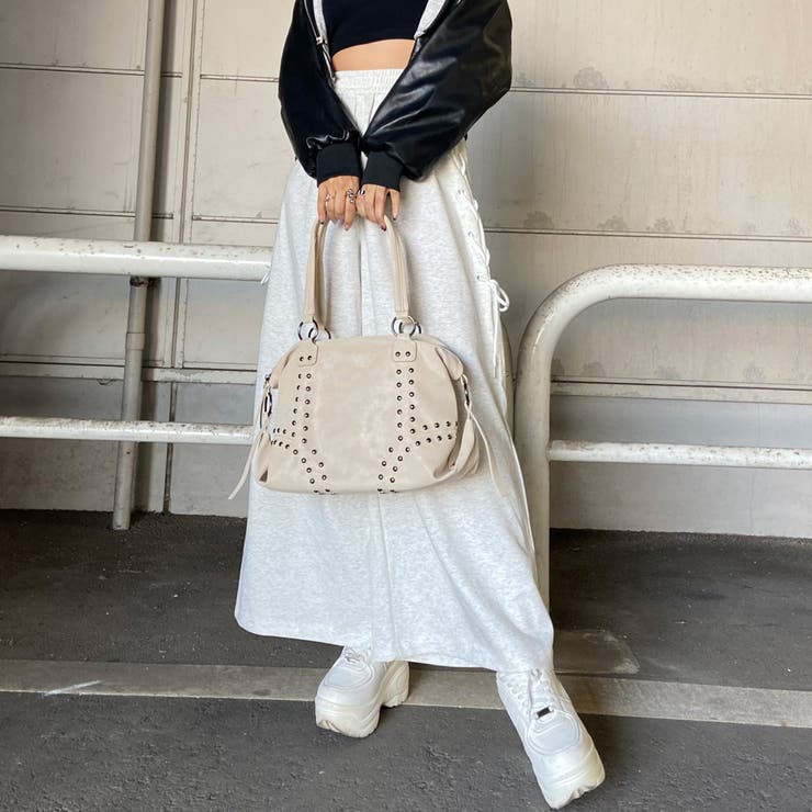 合成皮革スタッズボストンバッグ | non-hedge  | 詳細画像11 