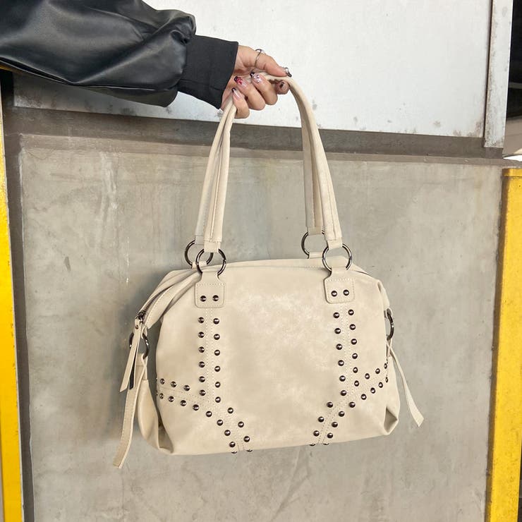 合成皮革スタッズボストンバッグ | non-hedge  | 詳細画像18 