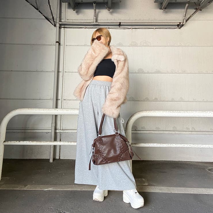 合成皮革スタッズボストンバッグ | non-hedge  | 詳細画像19 