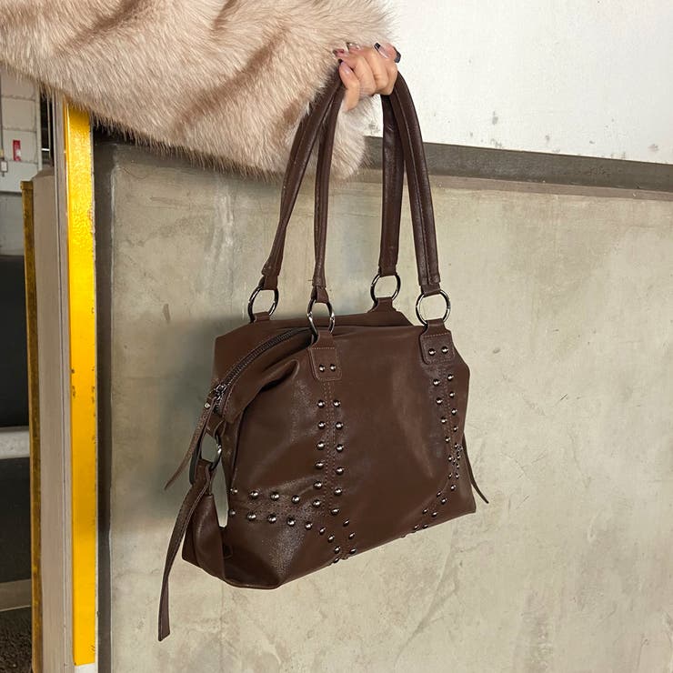 合成皮革スタッズボストンバッグ | non-hedge  | 詳細画像29 