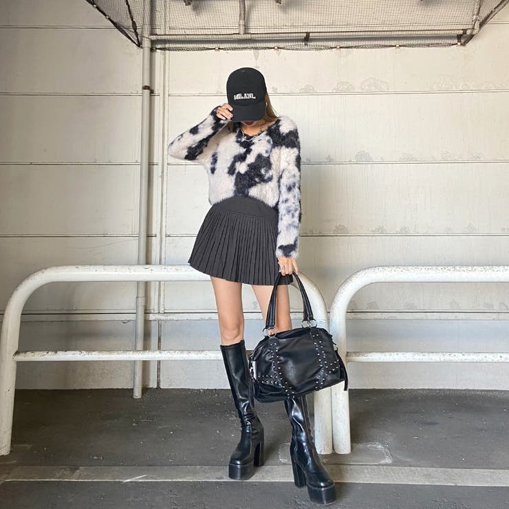 合成皮革スタッズボストンバッグ | non-hedge  | 詳細画像3 