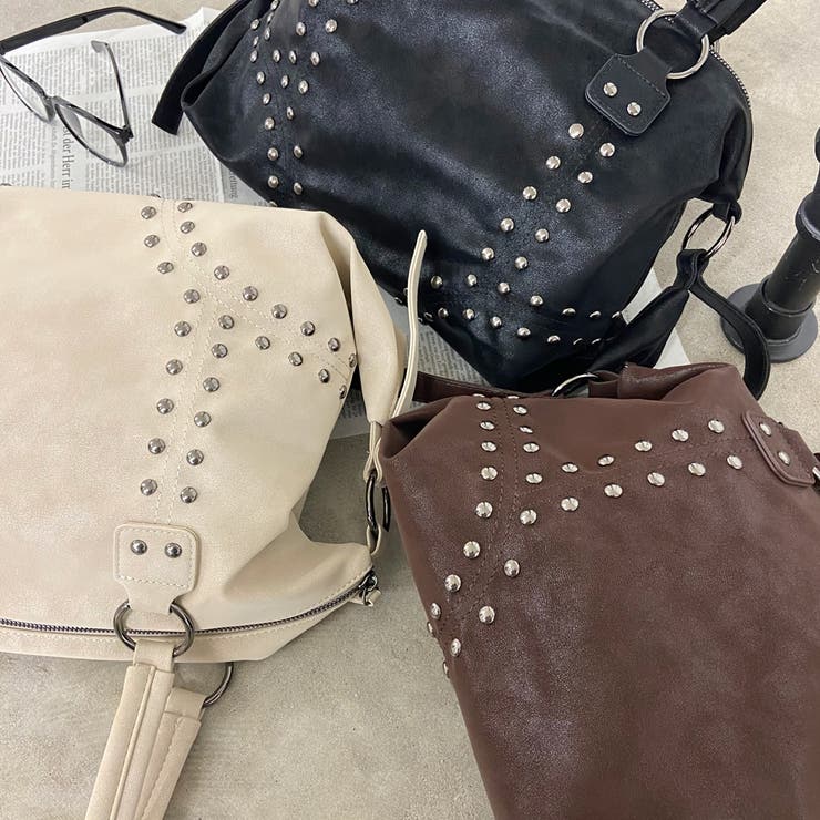 合成皮革スタッズボストンバッグ | non-hedge  | 詳細画像31 