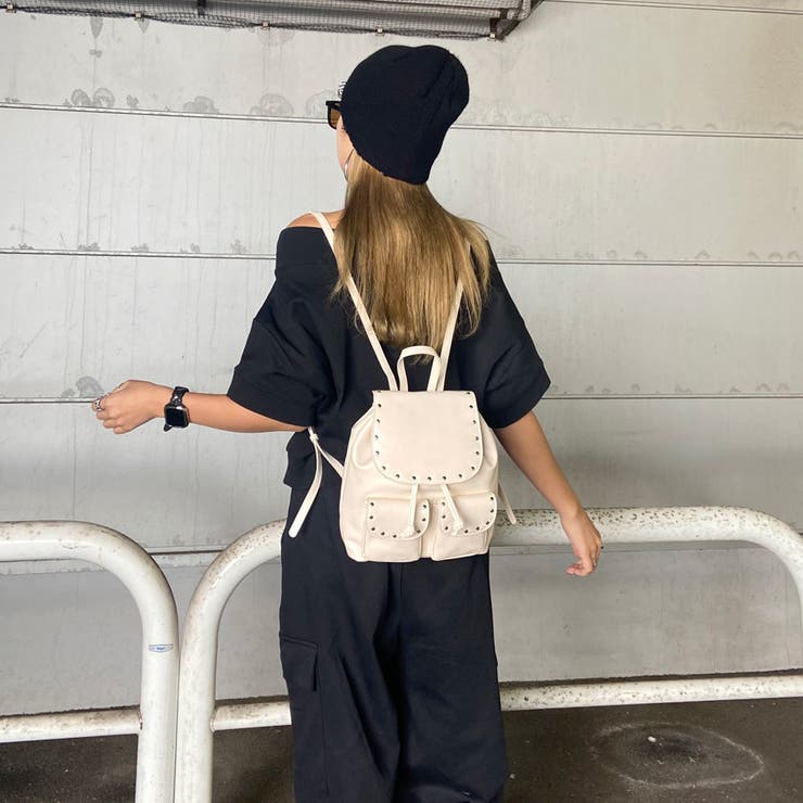 スタッズ合成皮革リュックサック | non-hedge  | 詳細画像12 