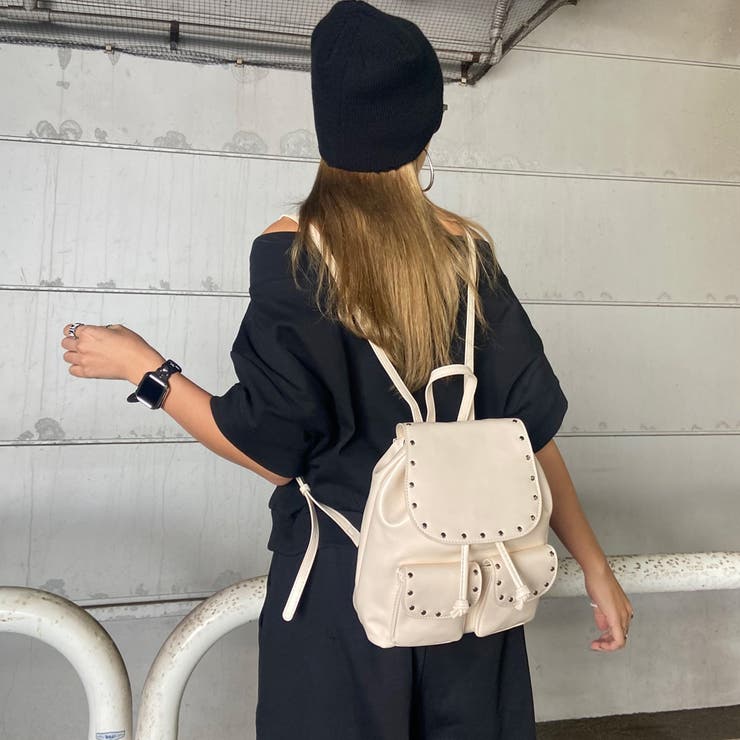 スタッズ合成皮革リュックサック | non-hedge  | 詳細画像13 