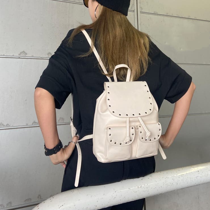 スタッズ合成皮革リュックサック | non-hedge  | 詳細画像14 