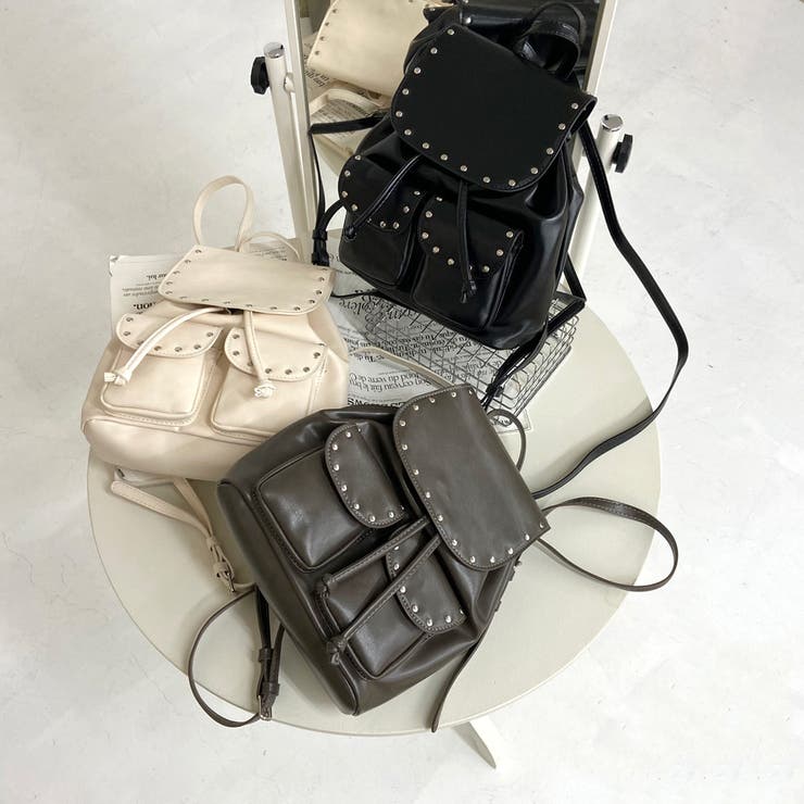 スタッズ合成皮革リュックサック | non-hedge  | 詳細画像22 