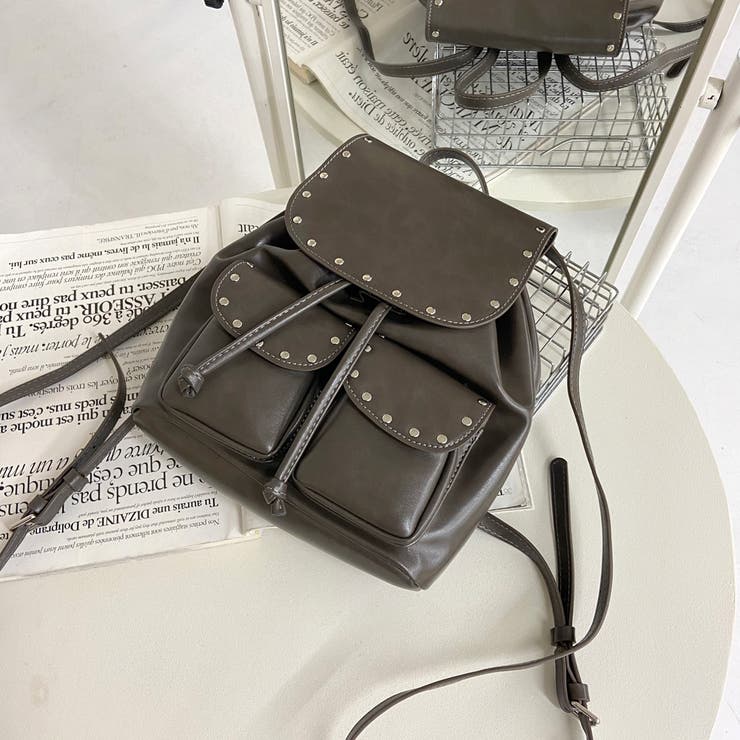 スタッズ合成皮革リュックサック | non-hedge  | 詳細画像25 