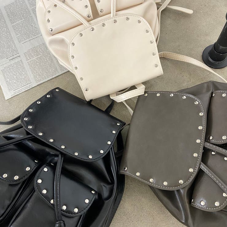 スタッズ合成皮革リュックサック | non-hedge  | 詳細画像28 