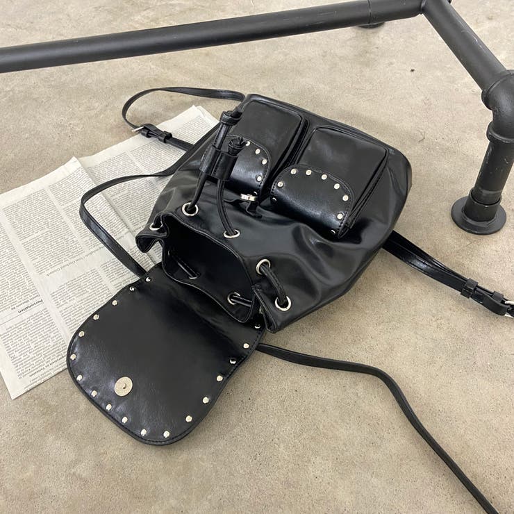 スタッズ合成皮革リュックサック | non-hedge  | 詳細画像29 