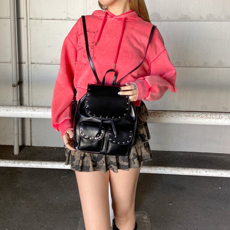 スタッズ合成皮革リュックサック | non-hedge  | 詳細画像4 