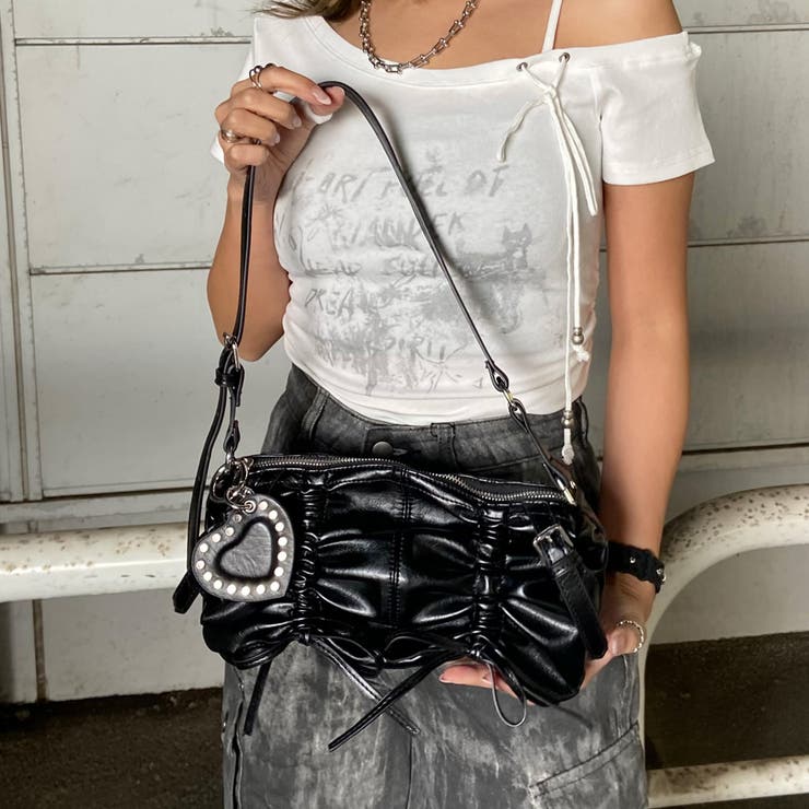 ドロストハートチャーム付きバッグ | non-hedge  | 詳細画像14 