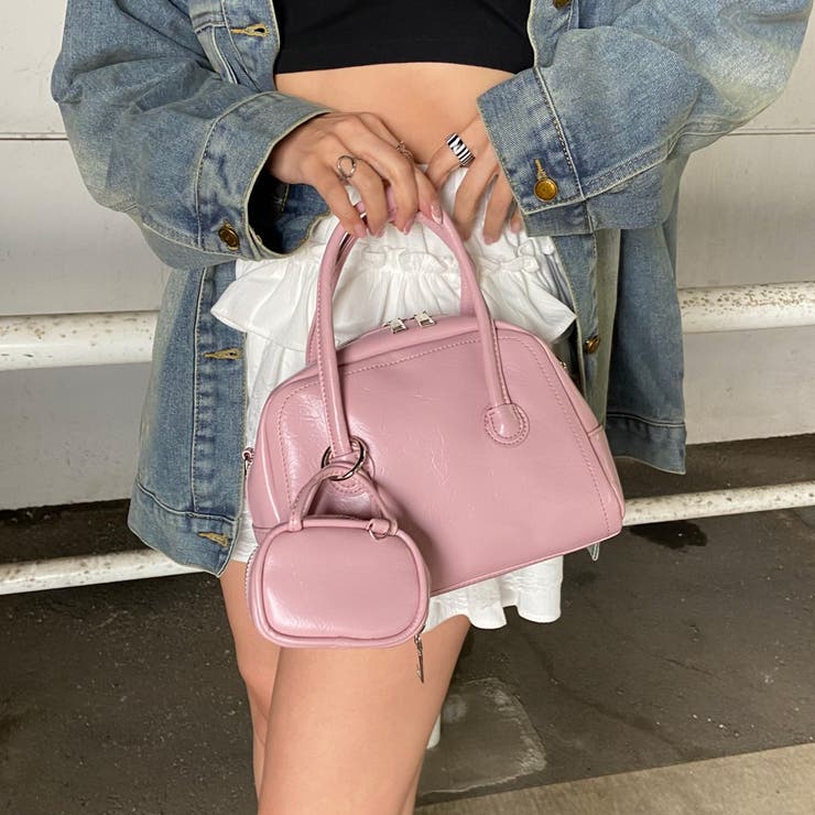 チャーム付きミニボストンバッグ | non-hedge  | 詳細画像1 