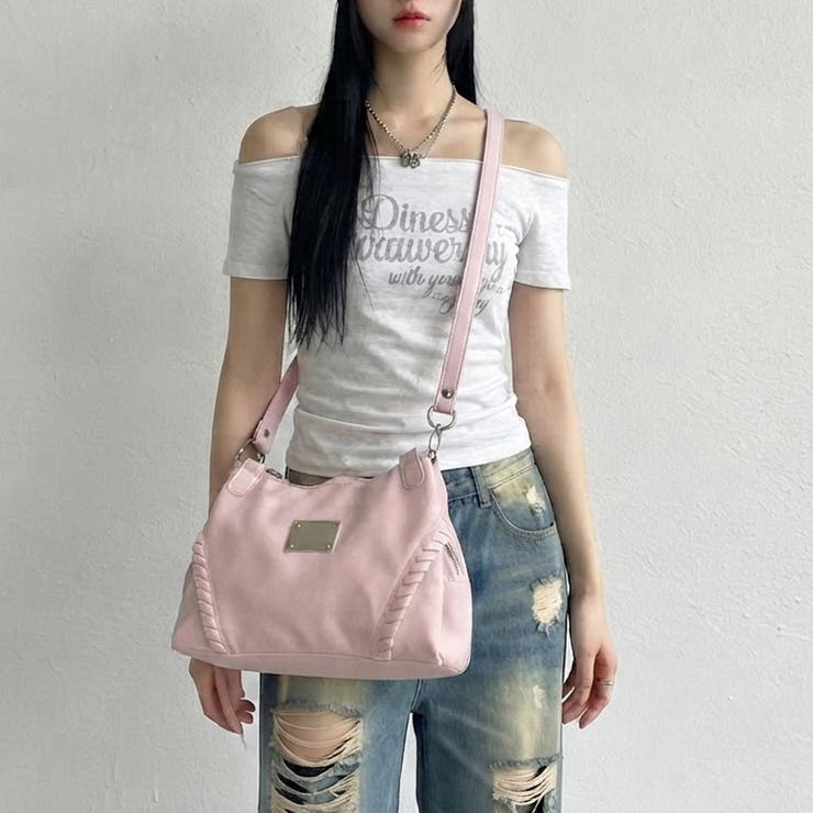 型押し合成皮革プレートボストンバッグ | non-hedge  | 詳細画像11 