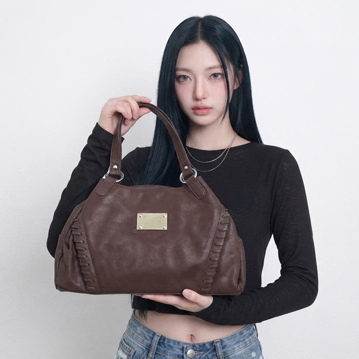 型押し合成皮革プレートボストンバッグ | non-hedge  | 詳細画像20 