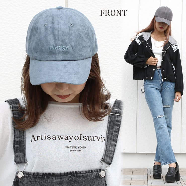 スエードロゴキャップ レディース ファッション | non-hedge  | 詳細画像3