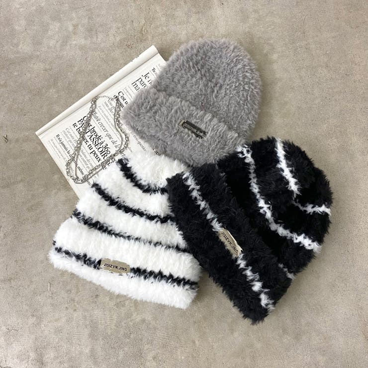 プレートシャギーニット帽 | non-hedge  | 詳細画像31 