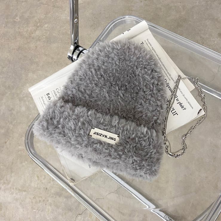 グレー | プレートシャギーニット帽 | non-hedge 