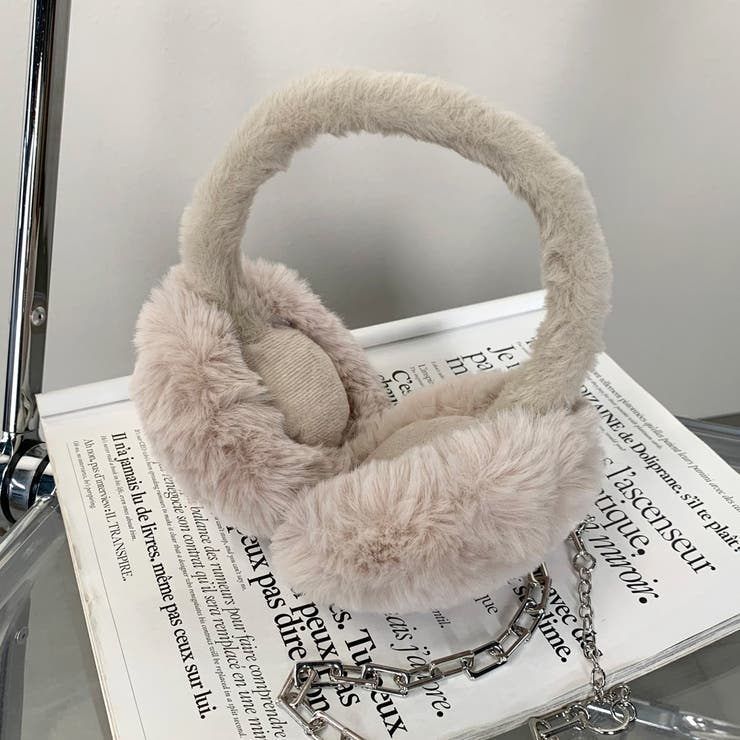 ベージュ | ファーイヤーマフ | non-hedge 