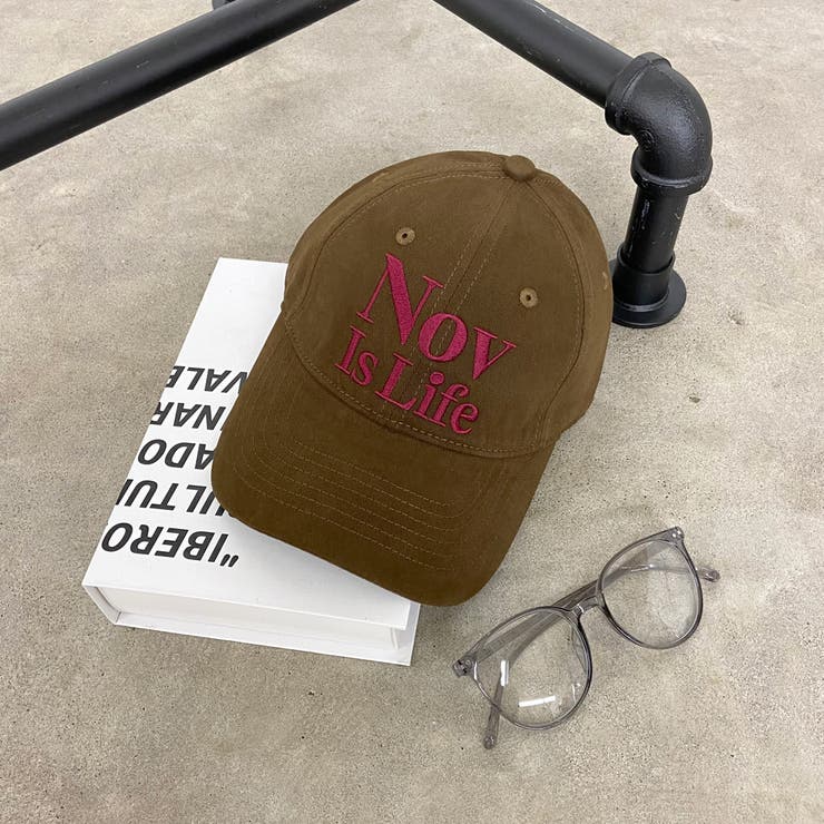 ブラウン | ロゴ刺繍キャップ | non-hedge 