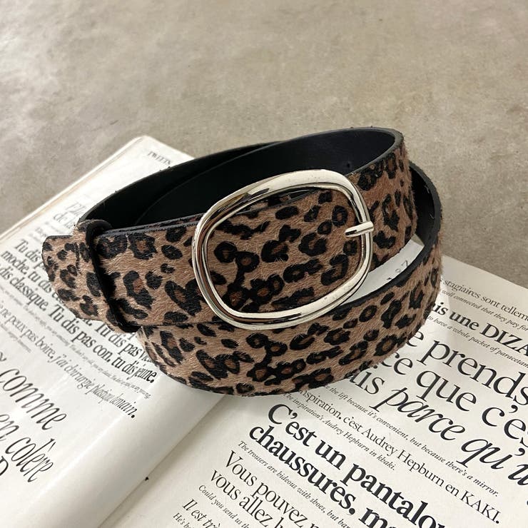ベージュ | ヒョウ柄ベルト | non-hedge 