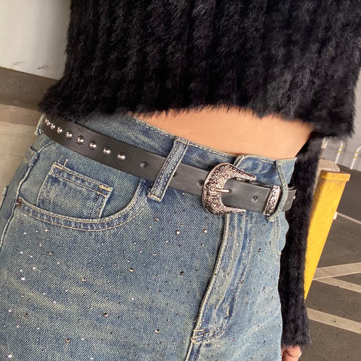 アンティーク風バックルスタッズベルト | non-hedge  | 詳細画像11 