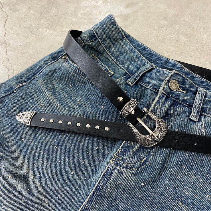 アンティーク風バックルスタッズベルト | non-hedge  | 詳細画像19 